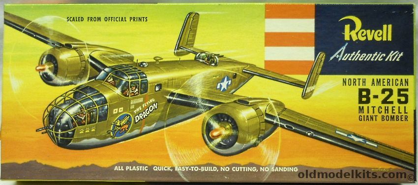 Revell 1/64 North American B-25 Mitchell True 1st Issue With One-Piece Stand Arm - Pre 'S' Issue, H216-98 plastic model kit